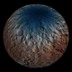 Los colores indican diferente composición. El polo norte de Ceres podría albergar grandes cantidades de agua helada en el subsuelo
